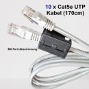 10 x CAT5e UTP Netzwerkkabel RJ45 Ethernet LAN Kabel 170cm mit Ferit Spezifikation